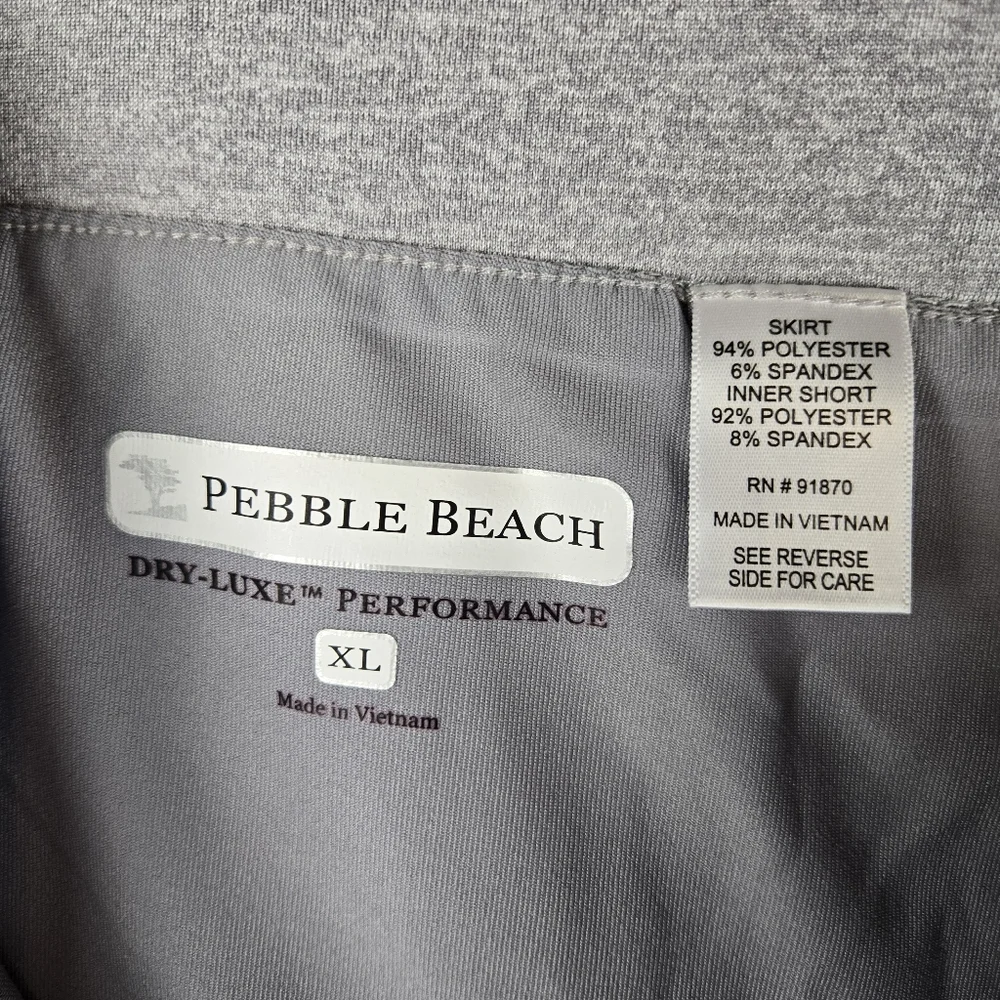 Pebble Beach Dry-Luxe Heather Gray Athletic Golf Tennis Pull On Skort Size XL
